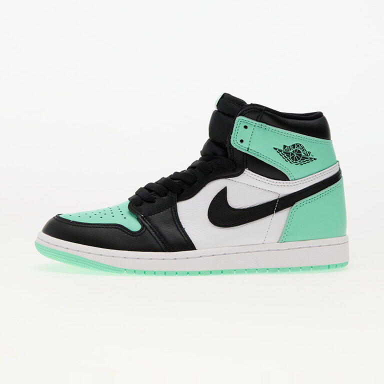 Air Jordan 1 High Green Glow – vedere spre stânga