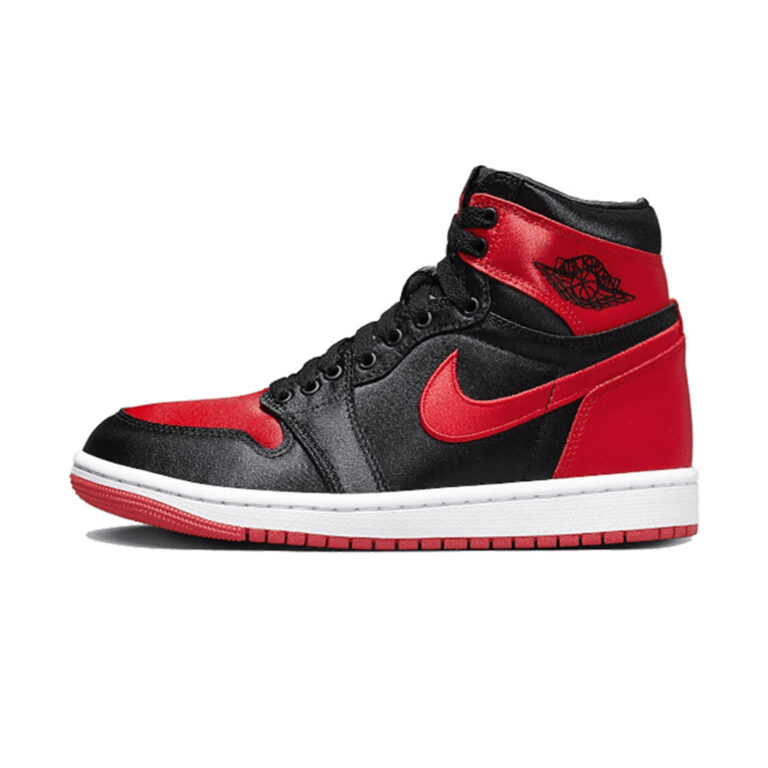 Air Jordan 1 Retro High OG Satin Bred – vedere spre stânga
