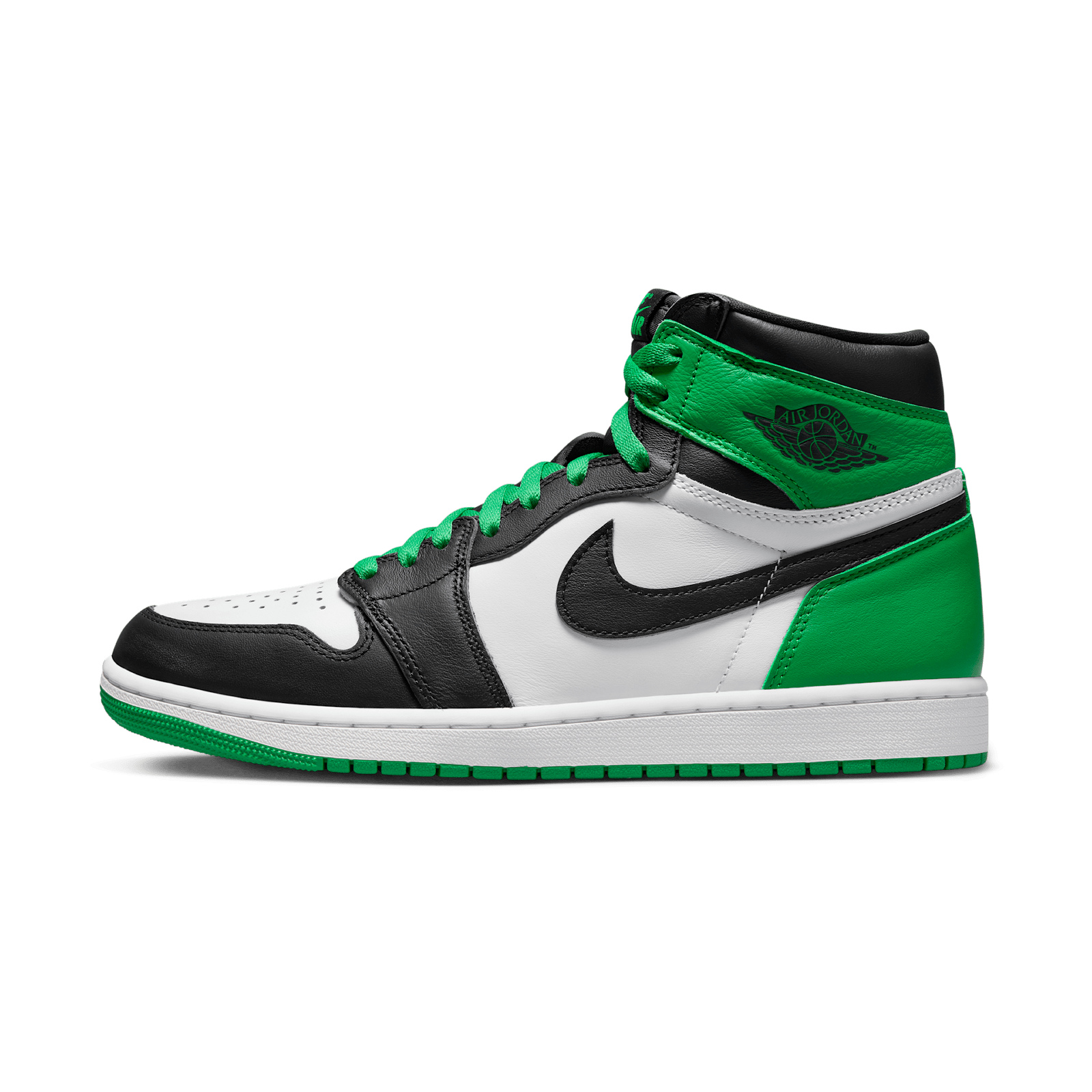 Air Jordan 1 Retro High Lucky Green – vedere spre stânga