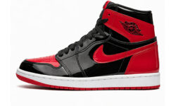 Air Jordan 1 High Patent Bred – vedere spre stânga