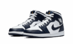 Air Jordan 1 Mid White Metallic Gold Obsidian - imagine 3