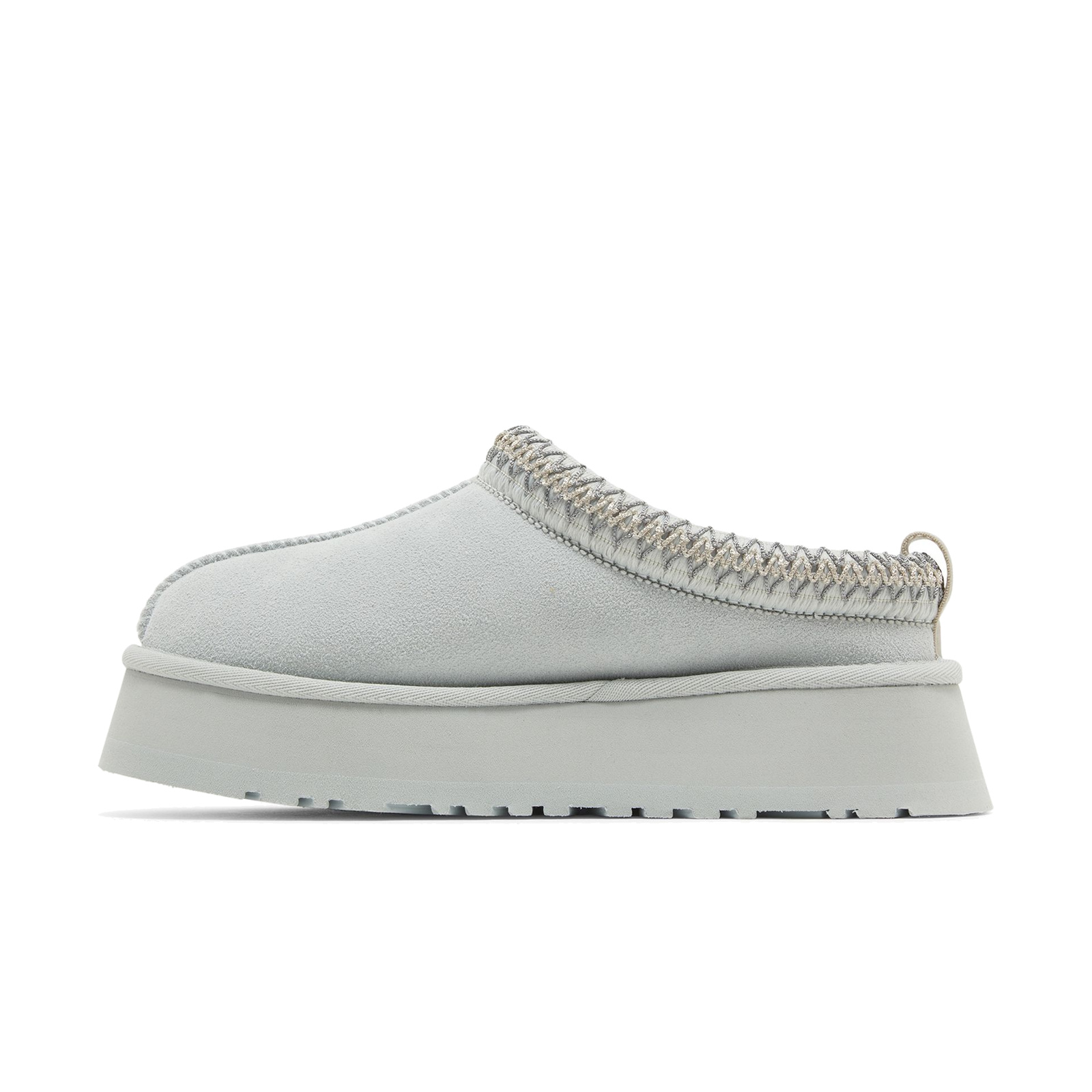 UGG Tazz Slipper Grey Titanium, profil spre stânga pe fundal alb