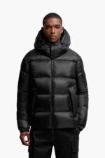 Geaca Moncler Couyere Hooded Short Down Black - imagine 5