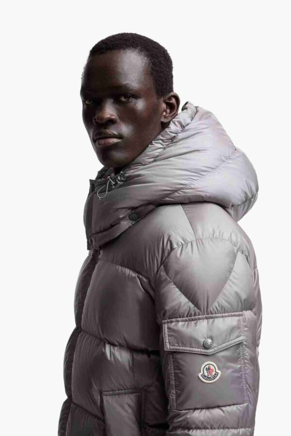 Geaca Moncler Couyere Hooded Short Down  Grey - imagine 3