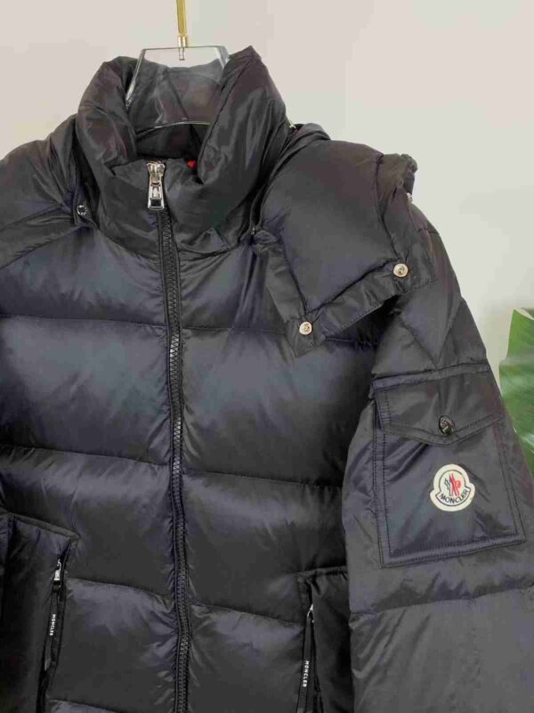 Geaca Moncler Couyere Hooded Short Down Black - imagine 10