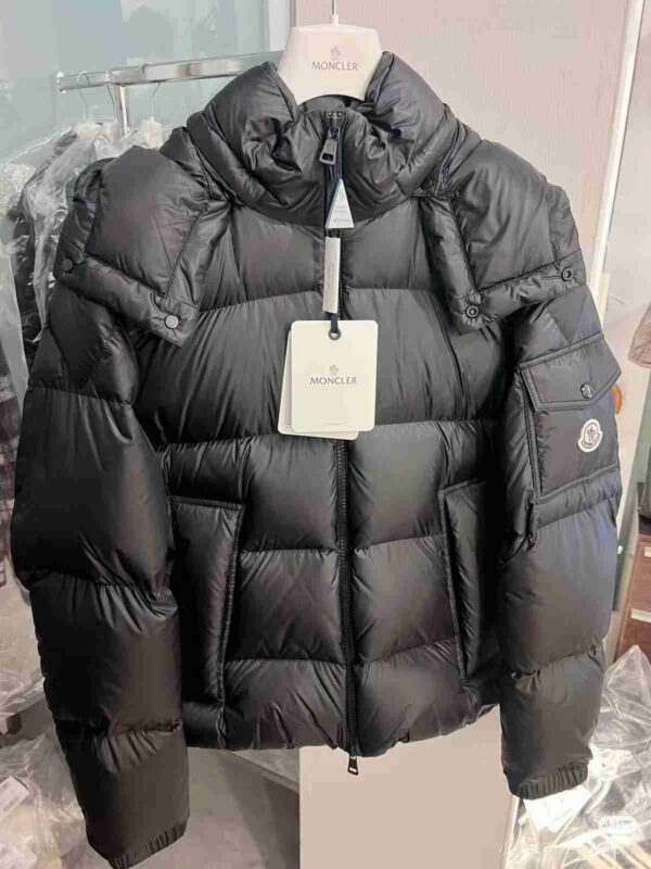 Geaca Moncler Couyere Hooded Short Down Black - imagine 9