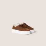 Adidasi de iarna Miu Miu Suede & Shearling Brown - imagine 2