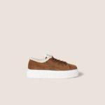 Adidasi de iarna Miu Miu Suede & Shearling Brown