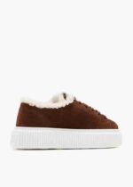 Adidasi de iarna Miu Miu Suede & Shearling Cocoa - imagine 2
