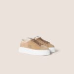 Adidasi de iarna Miu Miu Suede & Shearling Desert Beige - imagine 4