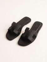 Papuci Hermes Oran , Black - imagine 2