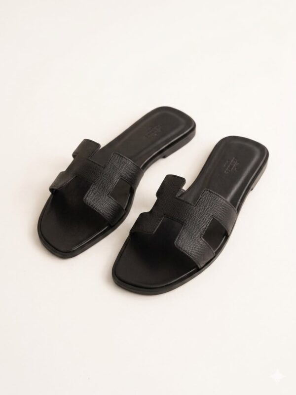 Papuci Hermes Oran , Black - imagine 2