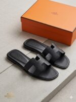 Papuci Hermes Oran , Black - imagine 3