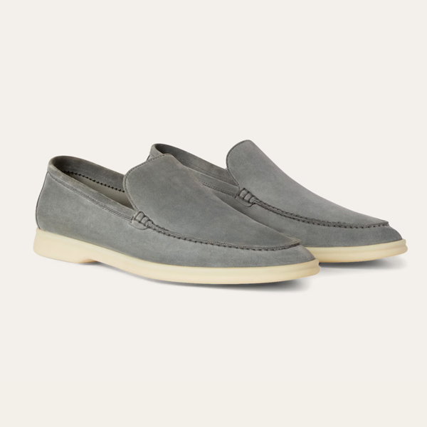 Pantofi Loro Piana Summer Gull Gray - imagine 2