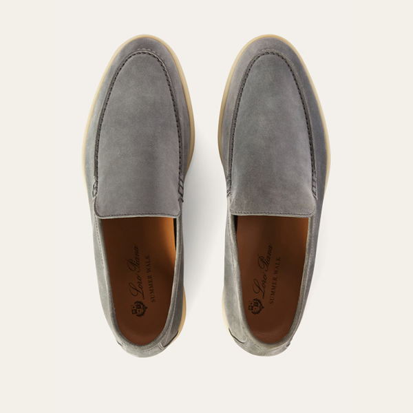 Pantofi Loro Piana Summer Gull Gray - imagine 6