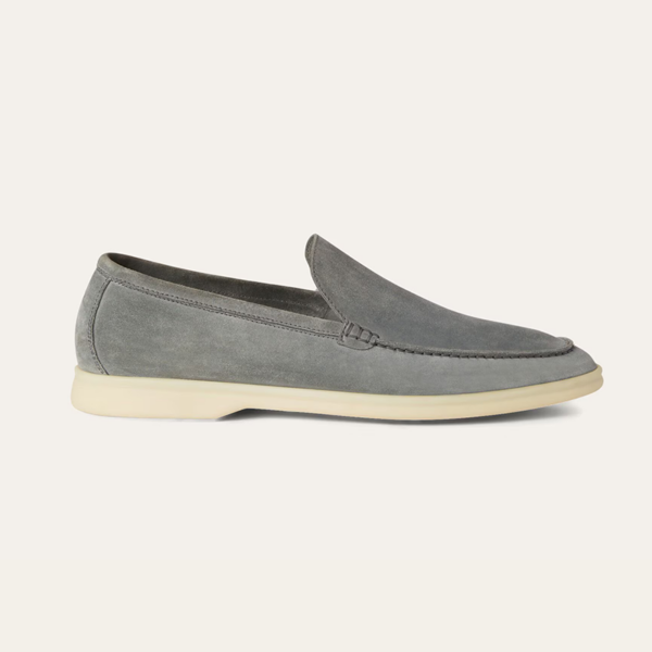 Pantofi Loro Piana Summer Gull Gray - imagine 5