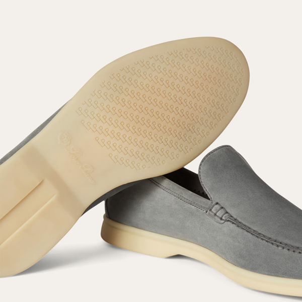 Pantofi Loro Piana Summer Gull Gray - imagine 4