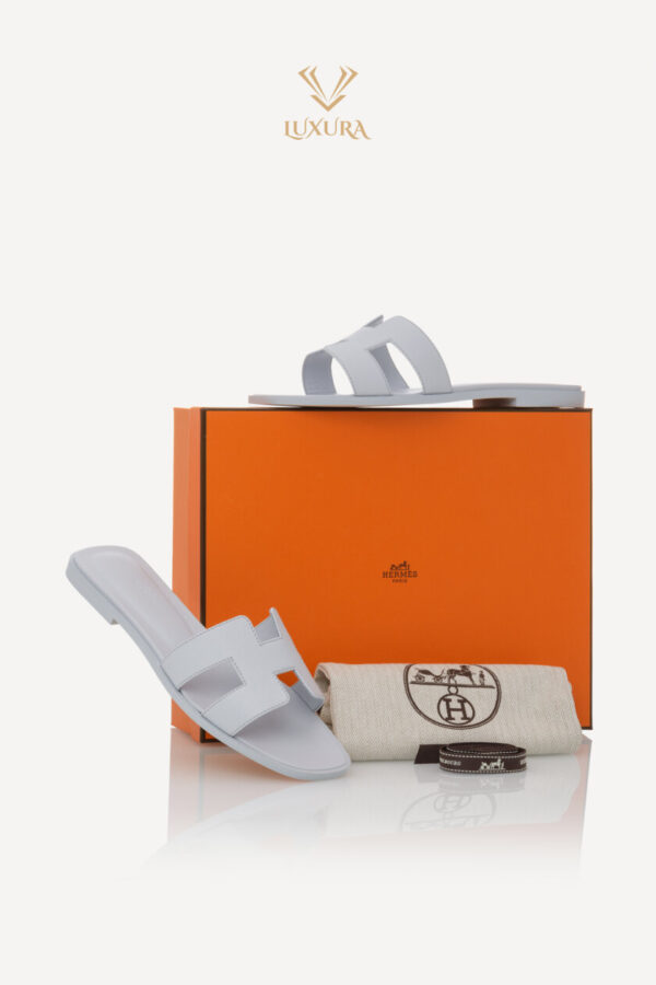 Papuci Hermes Oran ,Bleu Glacier - imagine 2
