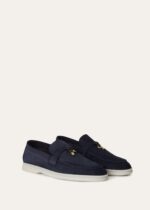 Pantofi Loro Piana Summer Charms Walk Suede Argo Blue Melange - imagine 6