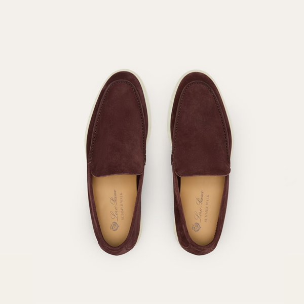 Pantofi Loro Piana Summer Warm Grey Brown - imagine 2