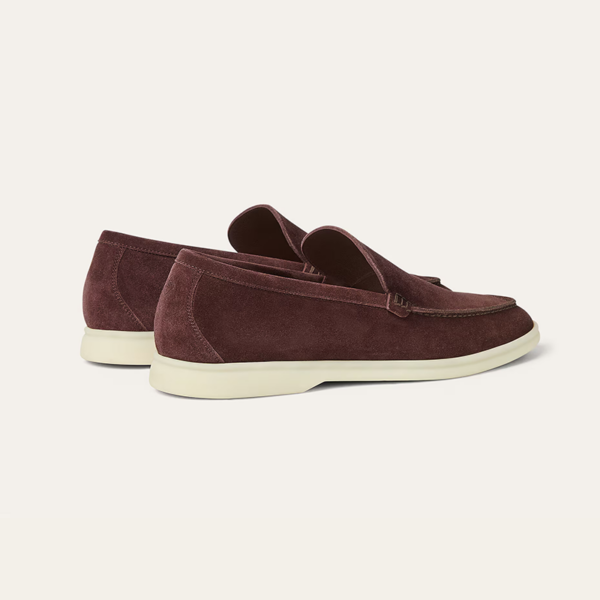 Pantofi Loro Piana Summer Warm Grey Brown - imagine 4