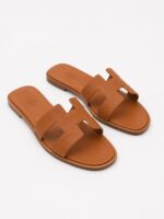Papuci Hermes Oran ,Brown - imagine 2