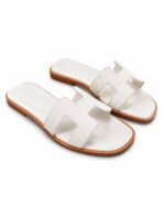 Papuci Hermes Oran , White - imagine 2