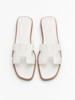Papuci Hermes Oran , White - imagine 3