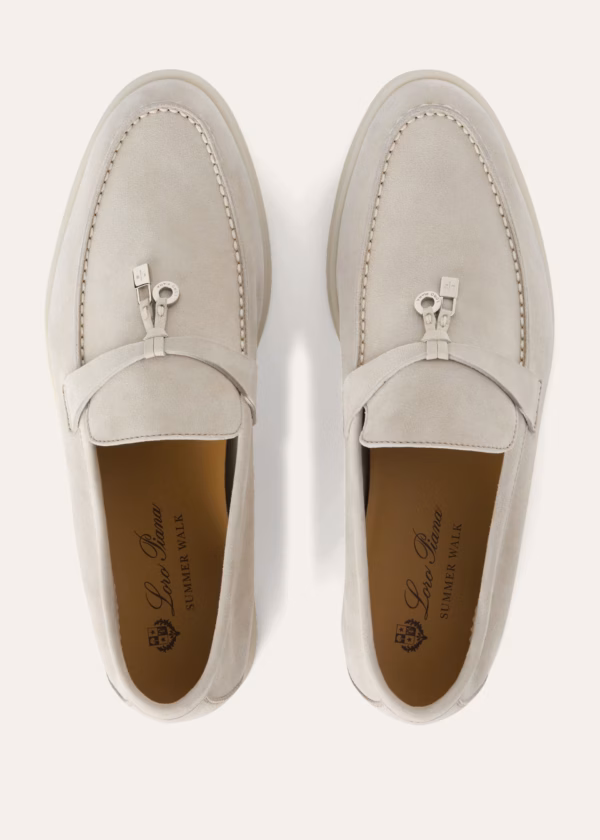 Pantofi Loro Piana Summer Charms Walk Suede Powde - imagine 2