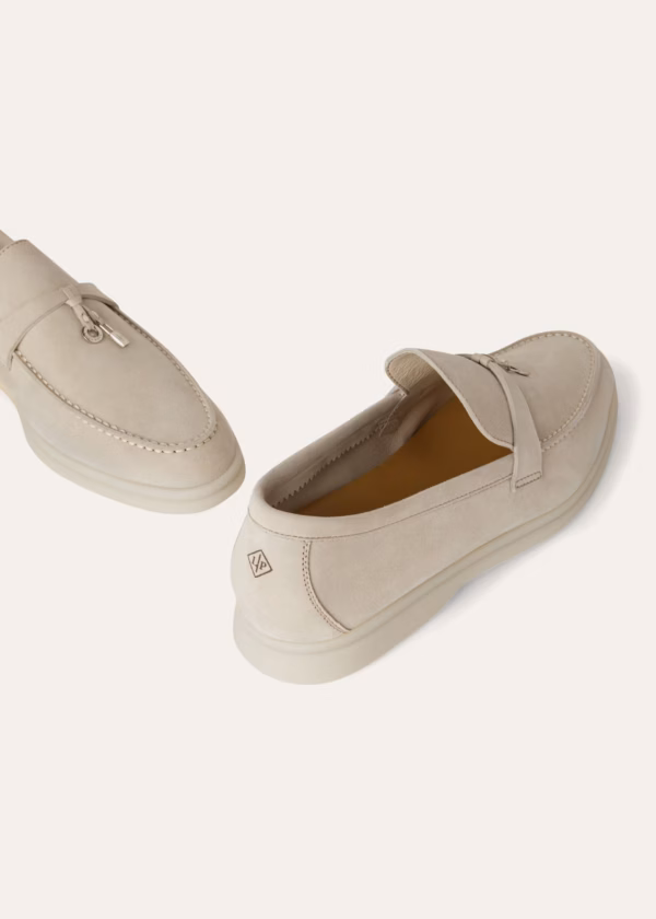 Pantofi Loro Piana Summer Charms Walk Suede Powde - imagine 3