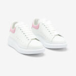 Alexander McQueen Oversized Sneaker White/Pink, vedere din față