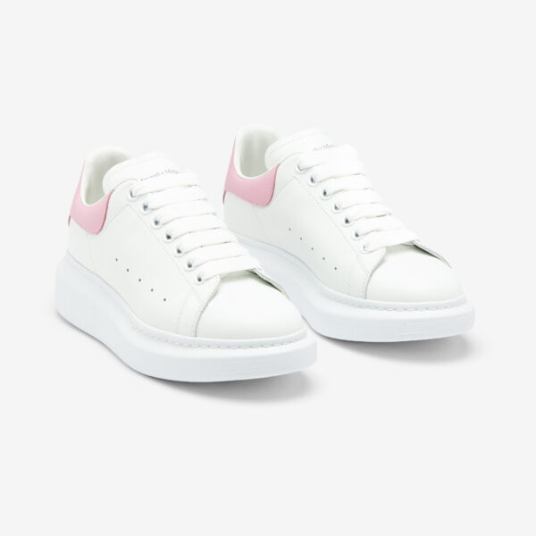 Alexander McQueen Oversized Sneaker White/Pink, vedere din față