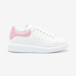 Alexander McQueen Oversized Sneaker White/Pink, profil spre dreapta