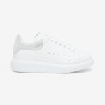 Alexander McQueen Oversized Sneaker White/Silver, profil spre dreapta