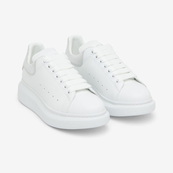 Alexander McQueen Oversized Sneaker White/Silver, vedere din față
