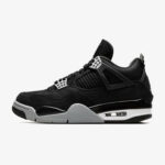 Air Jordan 4 Retro Black Canvas - vedere laterală