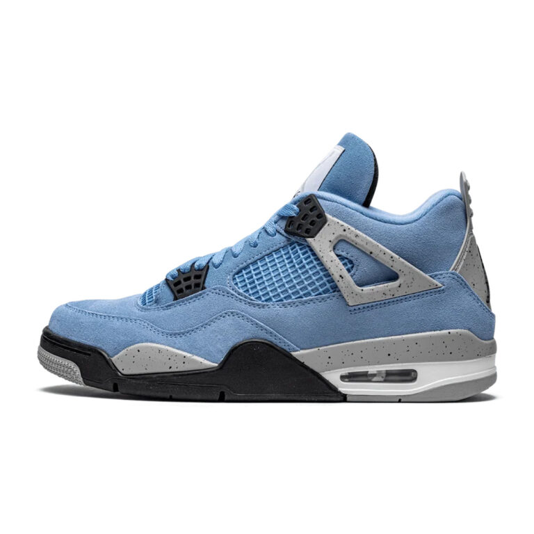 Air Jordan 4 Retro University Blue - vedere laterală