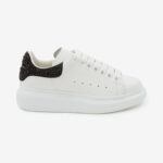 Alexander McQueen Oversized Sneaker – White/ Black Crystals, profil lateral spre dreapta