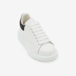 Alexander McQueen Oversized Sneaker – White/ Black Crystals, vedere din față