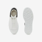 Alexander McQueen Oversized Sneaker – White/ Black Crystals, vedere de sus și talpă