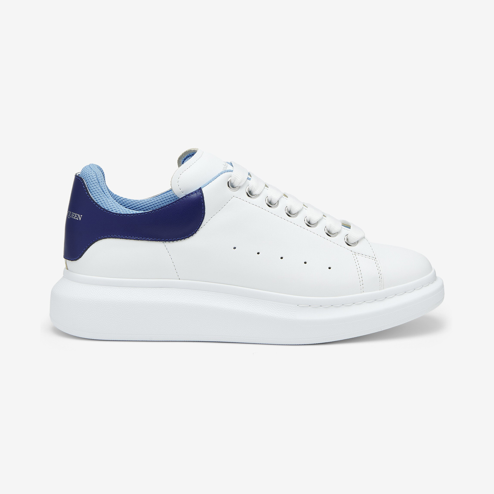 Alexander McQueen Oversized Sneaker – White/Blue, profil lateral spre dreapta