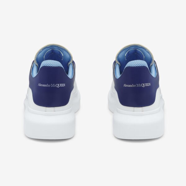 Alexander McQueen Oversized Sneaker – White/Blue, pereche, vedere din spate