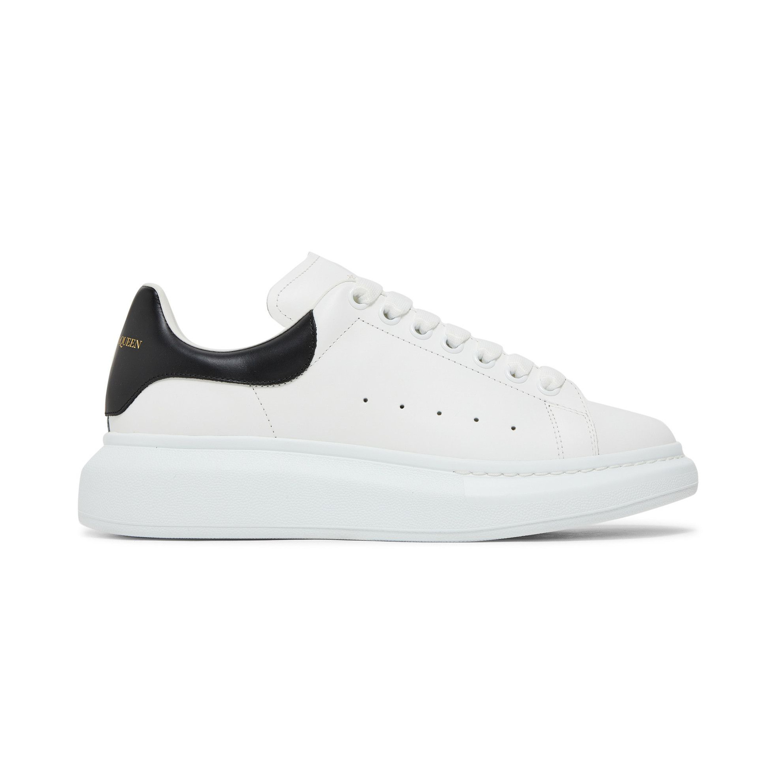 Alexander McQueen Oversized Sneaker White/Black, profil lateral spre dreapta