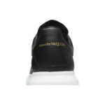 Alexander McQueen Oversized Sneaker Black/White, detaliu călcâi și logo